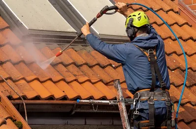 Démoussage et hydrofuge de toiture à Mellac